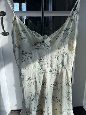 Lush Cream Floral Spaghetti-Strap Jumpsuit